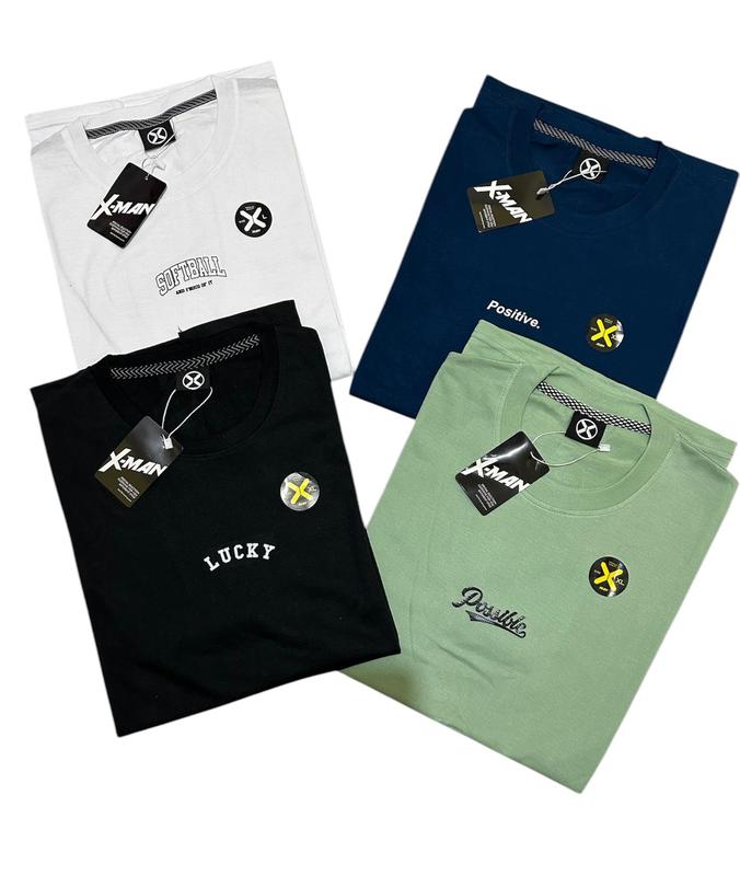 Paket 4 Pcs Kaos Distro Pria Semi Katun - Motif Retro, Korea, Simpel, Santai - Panjang,distro Cowok Keren atasan pria lengan Pendek Casual 1