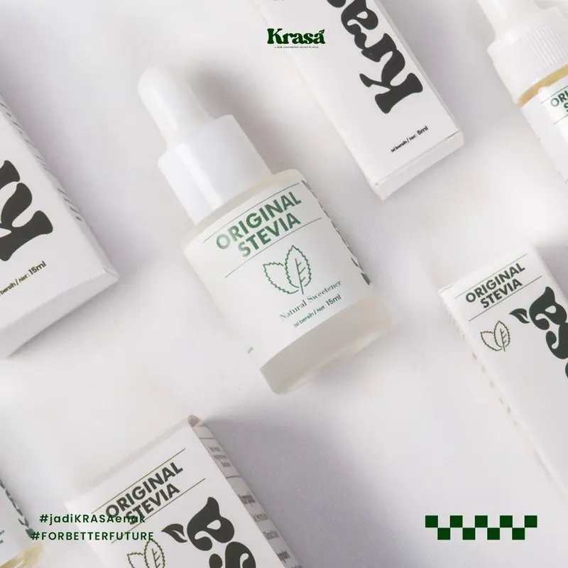 Krasa Stevia Pemanis Alami Original Paket Merger 15ml + 5ml - Gula Alami - Putih Food Sugar Susu - Tebu, Bubuk 8