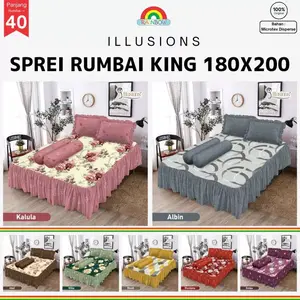 Illusions - Sprei RUMBAI King (180x200) Terlaris pilihan