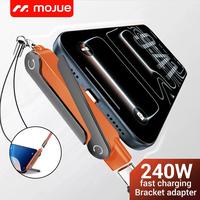 Gambar MOJUE C704 kabel data fast charging 240W dengan stand tersembunyi, kabel 2-in-1 + penyangga ponsel, desain siku 90°, mendukung iOS Type-C / Android, cocok untuk gaming, kerja, dan penggunaan di mobil - Set Oranye (Type-C Charging Port) dari OSCROP Indonesia Kab. Tangerang 3 Tokopedia
