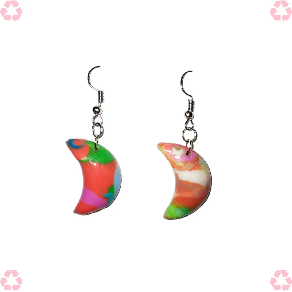 Recycle earrings | E-005 - pop color tone