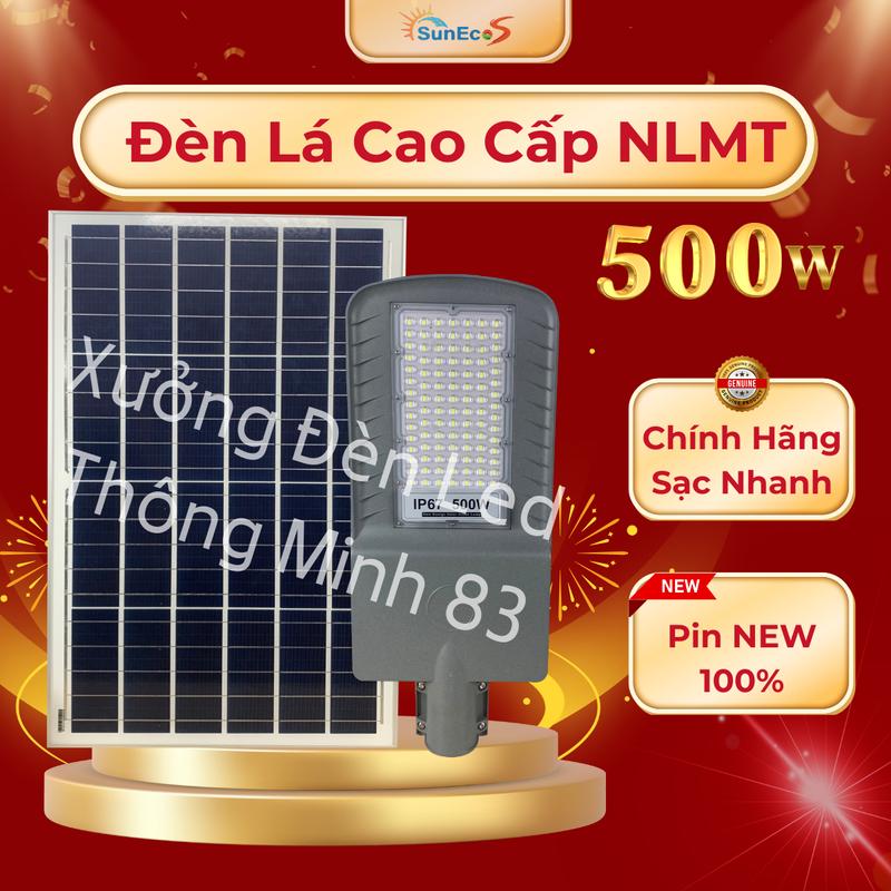  Đèn Năng Lượng Mặt Trời Đèn Lá Mắt Ngọc 500W SUNECO Mẫu 2024 Led 5054 Có Remote Vỏ Nhôm Tấm Pin NLMT MONO BH 2 NĂM 