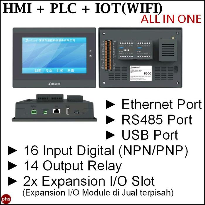 Jual Samkoon Integrated HMI+PLC+IOT All in One - Kota Bogor - PLC HMI ...