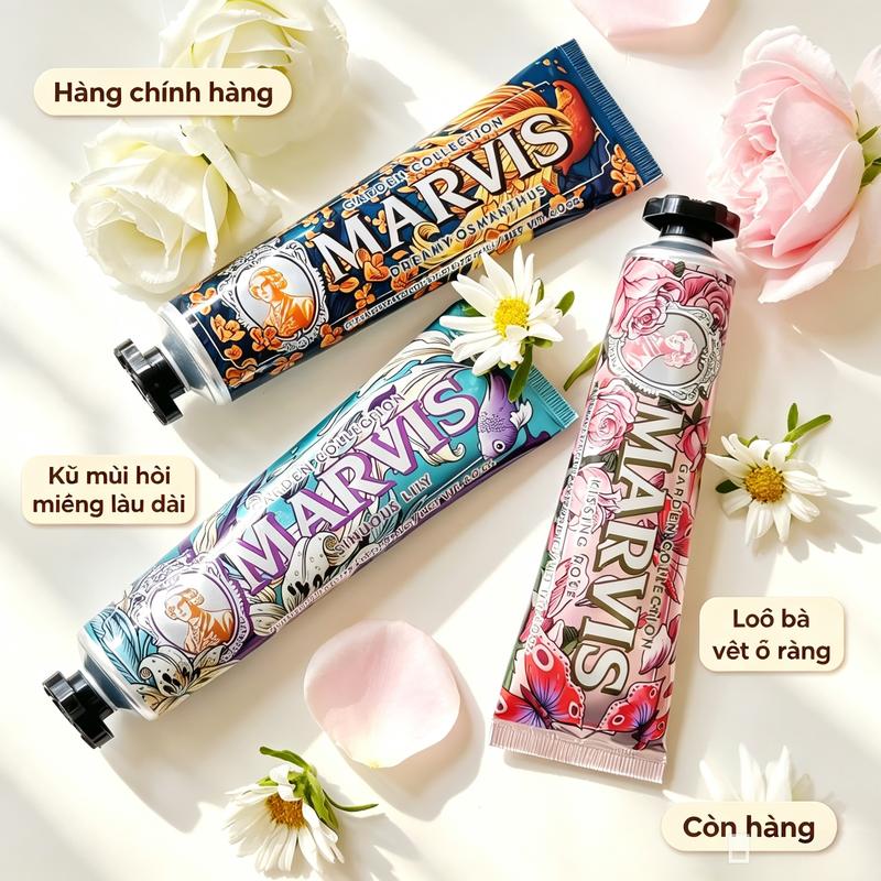 Kem đánh răng MARVIS 75 ml/85 ml – sản phẩm , có sẵn trong kho. Ngăn ngừa hư tổn răng, bảo vệ men răng, an toàn khi sử dụng, ngăn ngừa viêm và chảy máu lợi, kiểm soát sự hình thành cao răng, và mang lại sự sạch sẽ hoàn hảo.