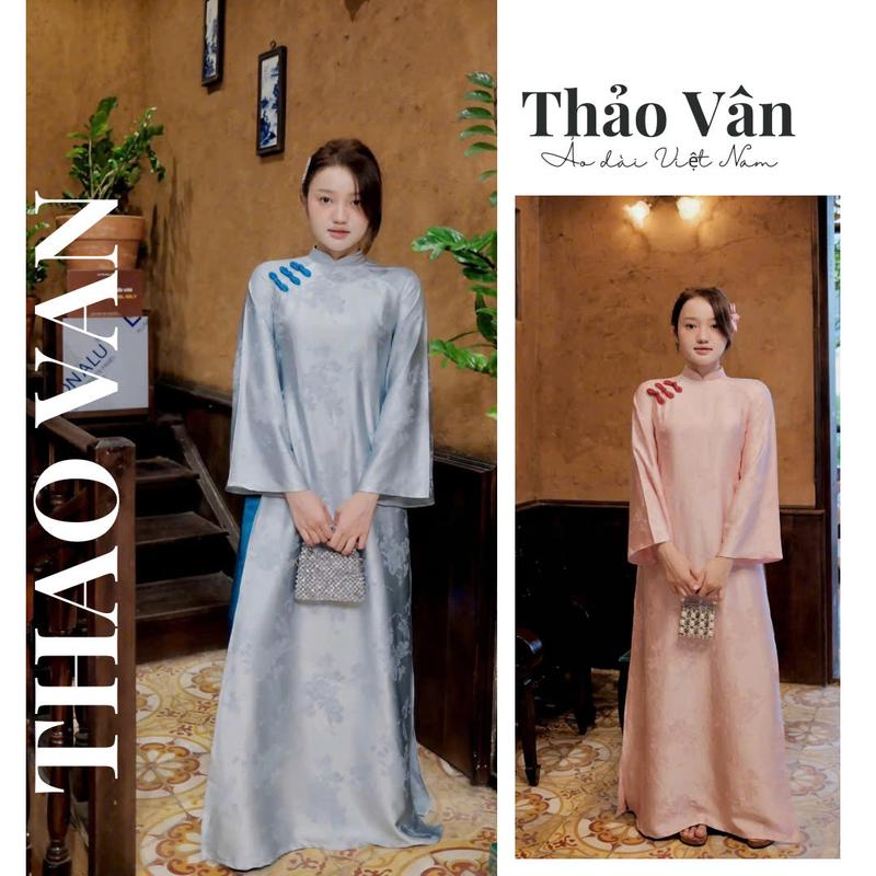    DEAL MỞ BÁN -BST TẾT  Áo Dài Gấm Thanh Điệp  Fom Dáng Xuông Điểm Cúc Tàu Cách Điệu Phù Hợp Mặc Lễ Tết Chụp Hình.. 