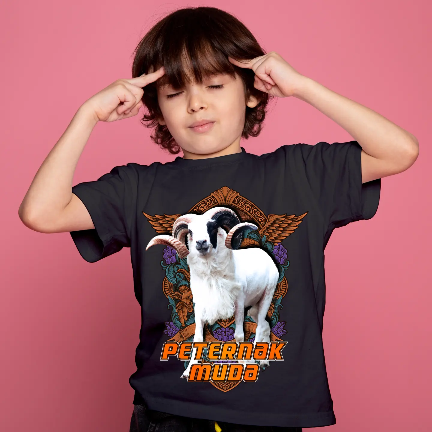 KAOS DOMBA ANAK PAKSI PETERNAK MUDA / baju anak laki laki / kaos anak laki laki / kaos murah / jersey anak laki laki/ jersey murah / jersey domba / kambing / hpdki