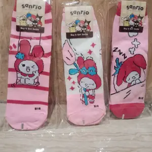 (1/3/6PCS) SANRIO KAOS KAKI ANAK CEWEK KAOSKAKI PEREMPUAN CINNAMOROL MELODY KUROMI LUCU