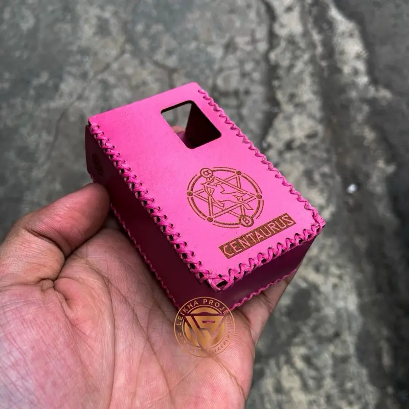Leather Sleeve Case Centa B80 Full Pink Polos Logo