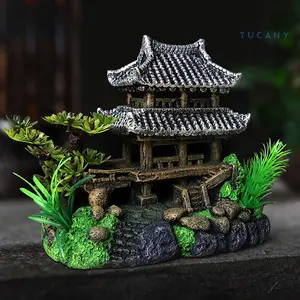 Hiasan aquarium kuil jepang, dekorasi aquarium kuil jepang, japanese temple, kuil jepang, miniatur kuil, miniatur kuil jepang, ornament kuil jepang