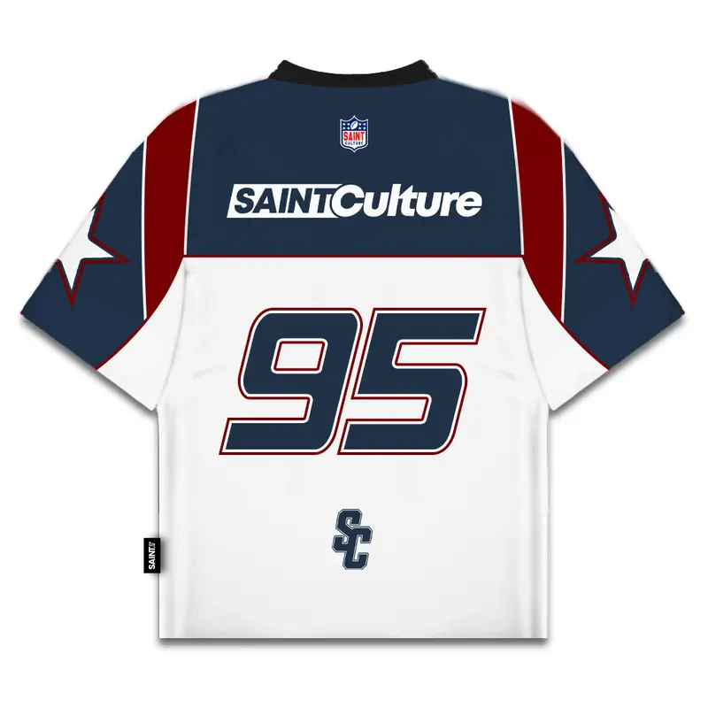 Saint Culture / Hazel NFL 95 / Baju Jersey Vintage Kaos Oversize Retro Rugby NFL Jersey Boxy Oversized TShirt Y2K Outfit Baseball Hockey T Shirt Streetwear 1