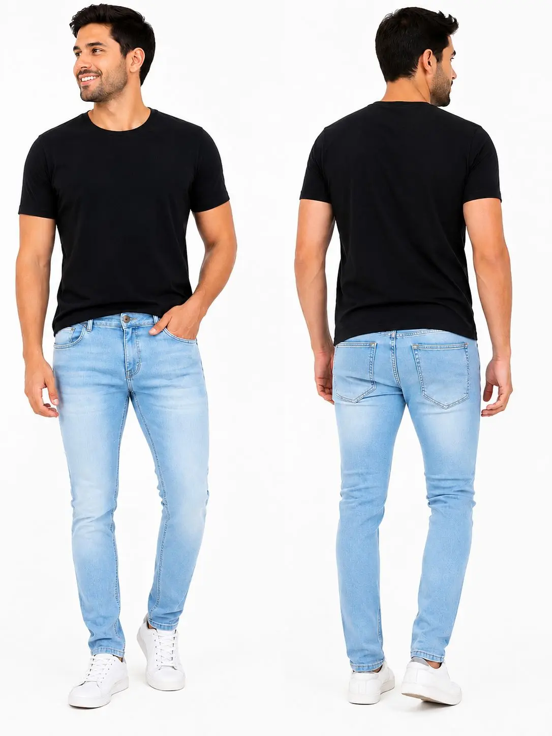 Kit 3/2/1 Calças Jeans Masculina Skinny Elastano Conforto Premium Do 36 Ao 48 Exclusivo - 4