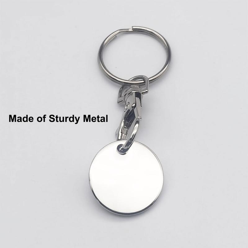 Product Introduction of 2024 New 6 PCS Shopping Trolley Remover Key Ring Token Chip With Carabiner Hook Practical Metal Keychain Portable Durable Chain Universal Supermarket 13