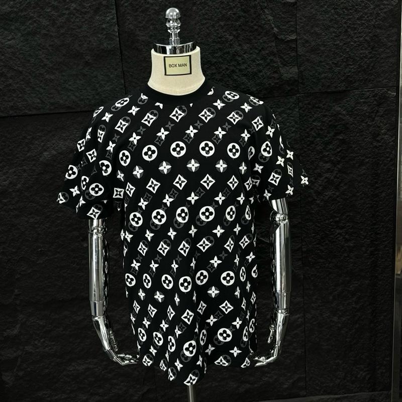 Áo thun Nam boxman lusian họa tiết toàn thân vải cotton dệt kim dày dặn mã 07 Menswear Cotton Menswear
