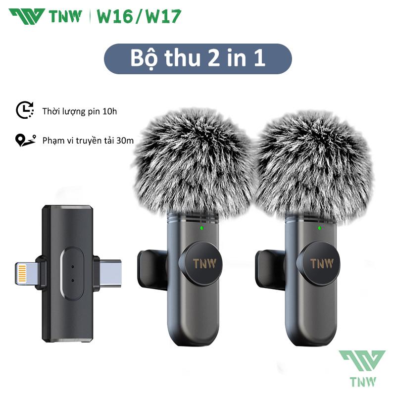 TNW W16 W17 Vlog Micro Lavalier Không Dây Cài Áo Khử Tiếng Ồn,Livestreamm Quay Video Cho Điện Thoại
