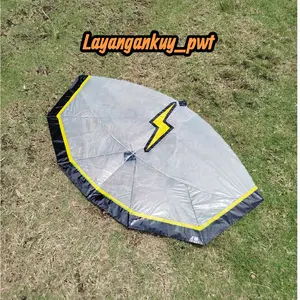 Layangan papiran motif petir siap terbang ukuran 100 cm