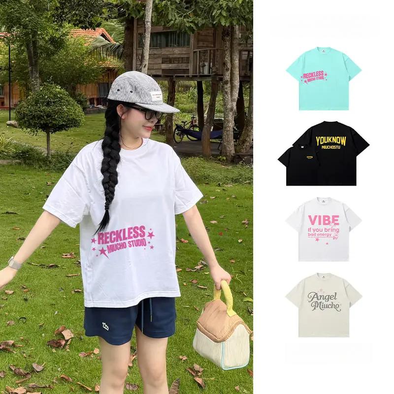 Áo thun cotton phổ thông cho nam và nữ  boxy nam nữ BST local brand  Studio vải dày dặn thoáng mát tôn dángÁo Phông Nữ-Áo Thun Boxy-Áo Boy Phố aothun retro   sale daile