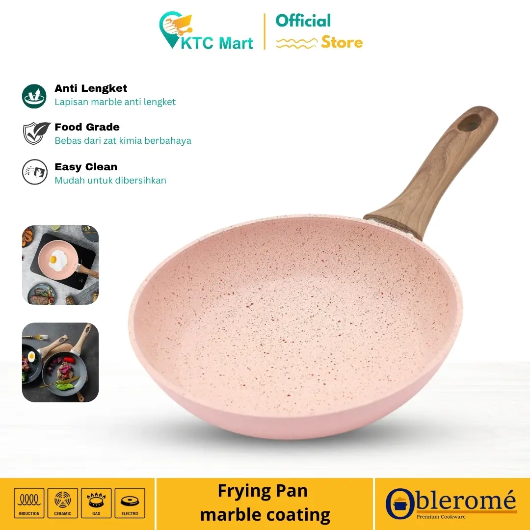 [PROMO] Granite Frypan Mini Anti lengket Marble | Premium Cookware | Penggorengan