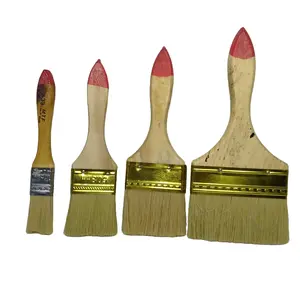 Kuas cat HPP gagang kayu ukuran 1 2 3 4 inchi bulu halus tebal Paint brush  cat  dinding  rumah