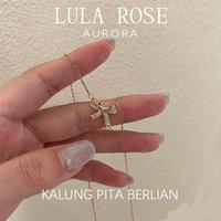 Gambar LULA ROSE Kalung pita berlian titanium steel, tampilan mewah elegan, cocok sehari‑hari & acara spesial - XL61 dari Lula Rose Store Kab. Tangerang 1 Tokopedia