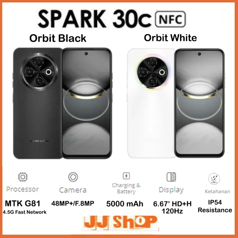 HP TECNO SPARK 30c NFC 8/256 GB RAM 8GB ROM 256GB & 6/128 GB RAM 6GB ROM 128GB GARANSI RESMI 1
