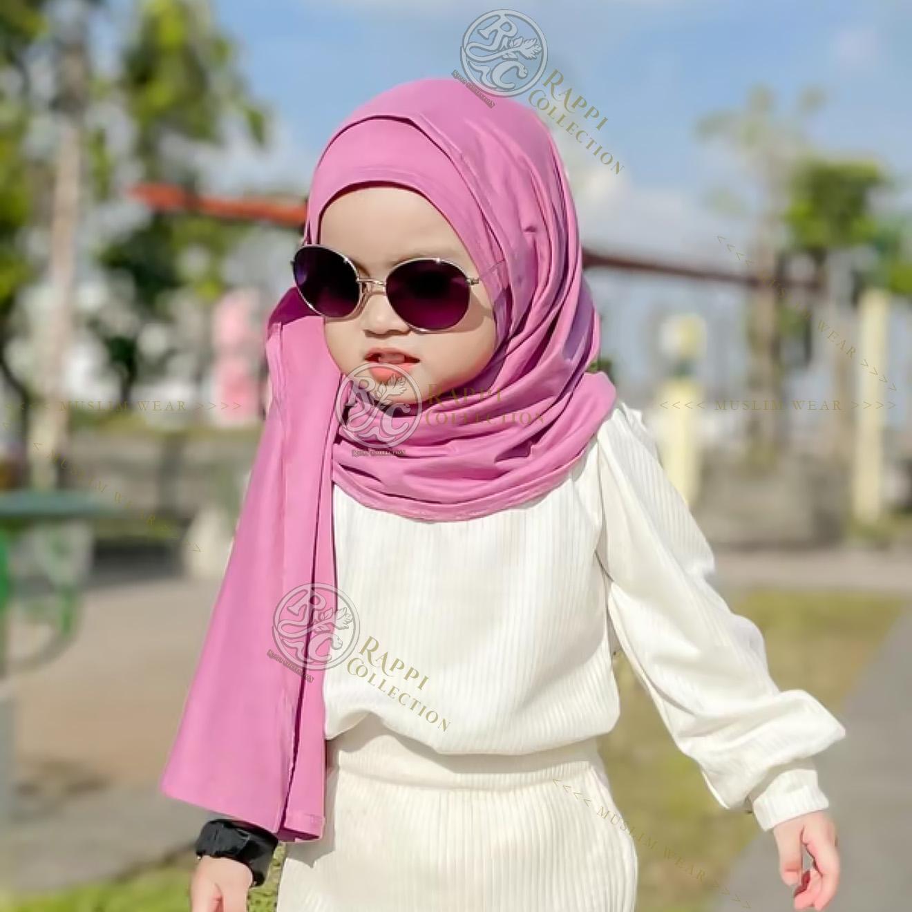 Pahmina Instan Anak Pastan Kancing Usia 2-7 Tahun Pashmina Cantik