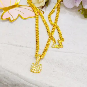 Kalung rantai papan L permata