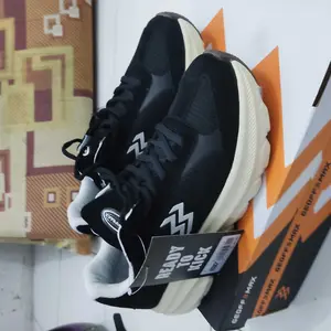 Geoff Max - Finestone Black White Walking Shoes Pria & Wanita Sepatu Running Olahraga