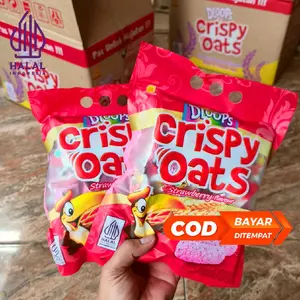 20pcs - OAT CRISPY CHOCO STRAWBERRY | dloops crispy oat halal bukan naraya