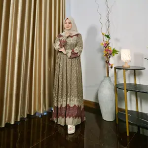 Sheyla dress rayon diamond motif printing katun rayon