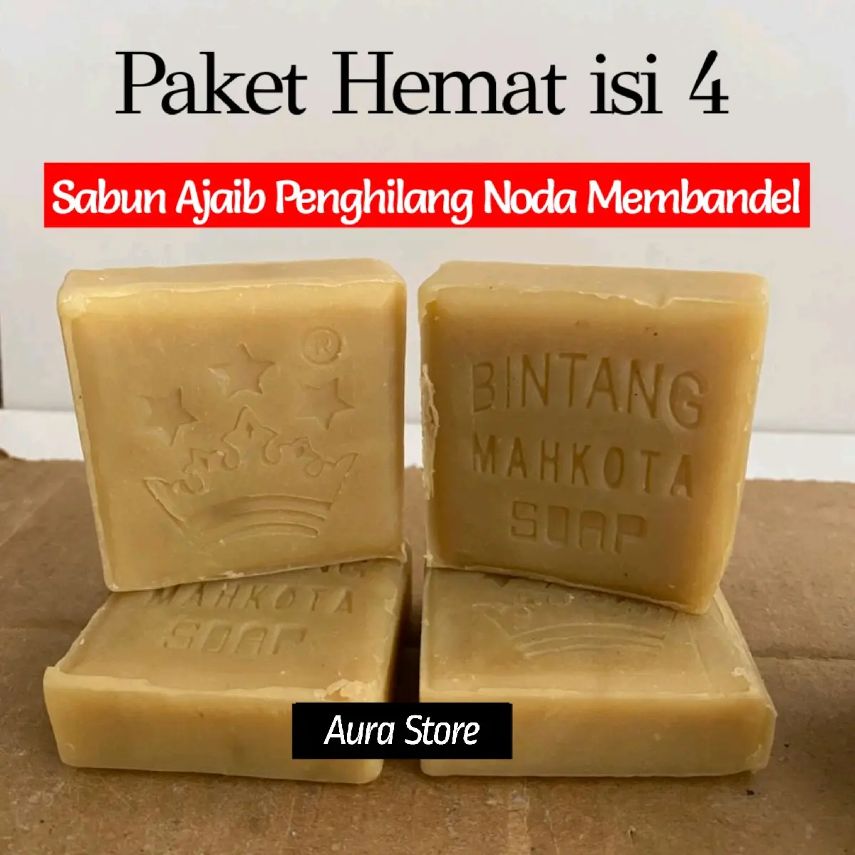 (PAKET HEMAT ISI 4) Sabun Mahkota Bintang Sabun cuci viral Serbaguna Ajaib Penghilang Noda membandel pada baju pakaian anak dewasa tas sepatu