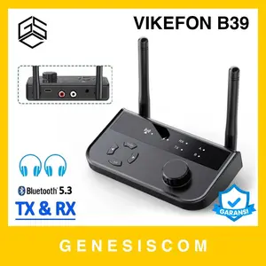 Bluetooth Audio Receiver Transmitter VIKEFON B39 - Antena BT5.3 10M/10 Meter RX TX Adapter Dongle 3.5mm AUX Jack + RCA + USB Type C BT 5.3 Transmiter