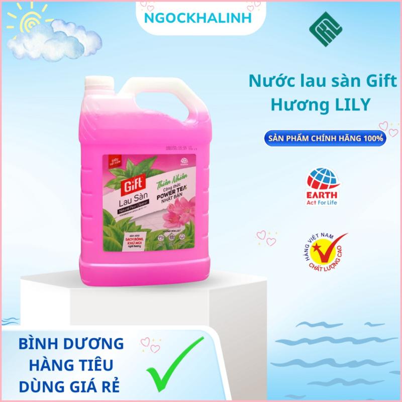 Nước lau sàn Gift Hương LILY can 3.8kg