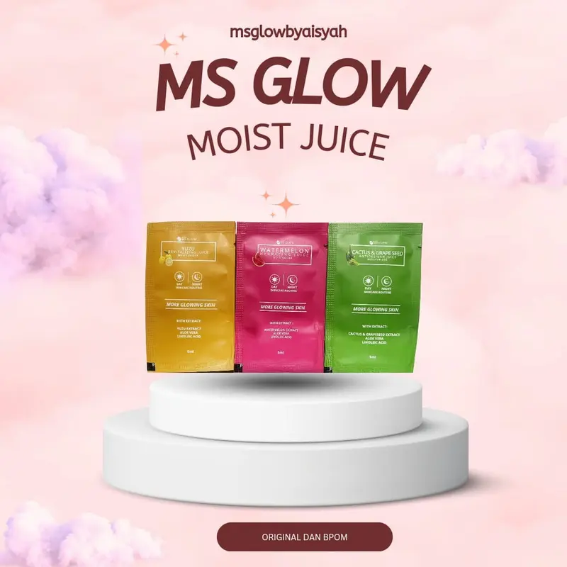 MSGLOW MINI / RED JELLY SACHET / DTE 30 ML / SPOT TREATMENT / MOIST JUICE SACHET 2