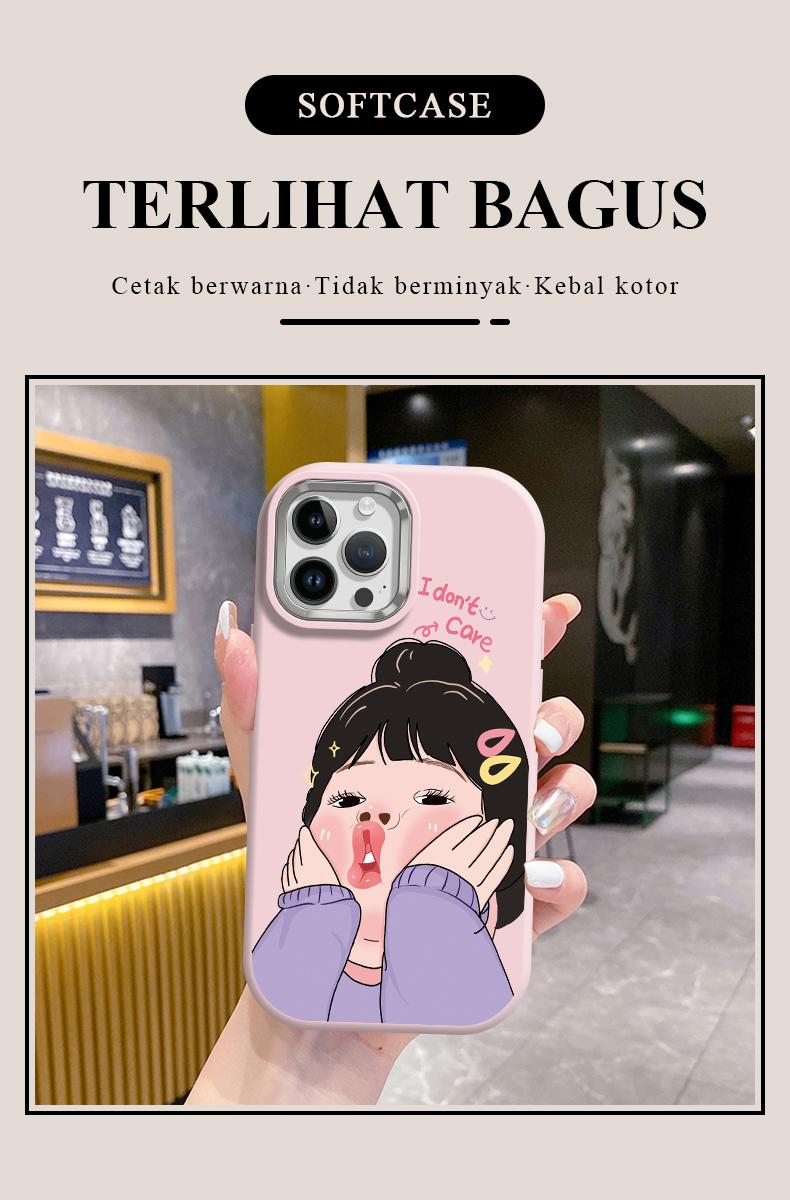 Casing hp softcase untuk iphone oppo vivo samsung infinix realme redmi case gadis cantik XPD0212