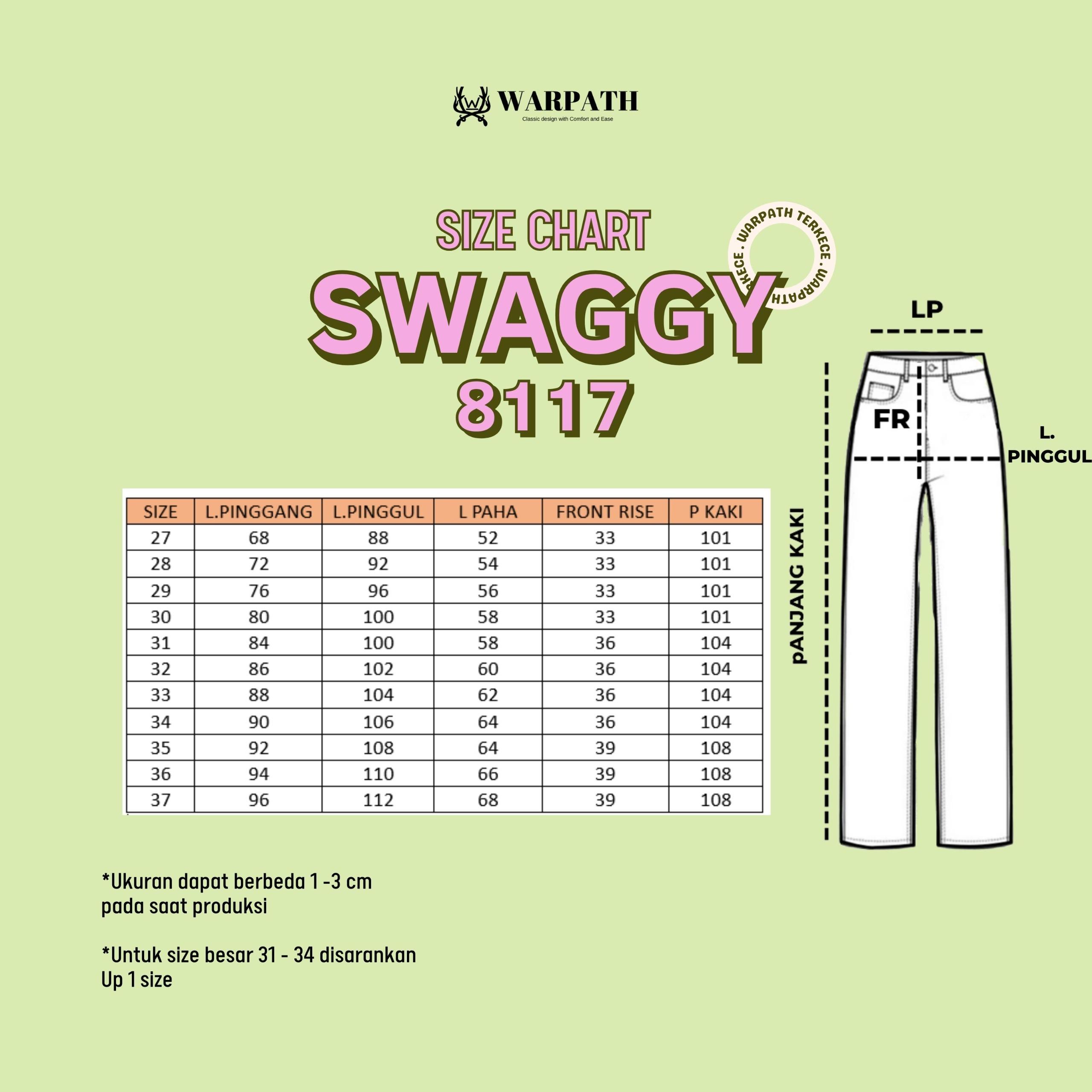 WARPATH - Highwaist Straight Loose Celana Jeans Nyaman Cutting Wanita Panjang Baggy Vintage SWAGGY 8117