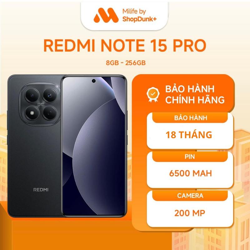 Điện thoại Xiaomi Redmi Note 15 Pro 8GB 256GB chính hãng BH 18 Tháng