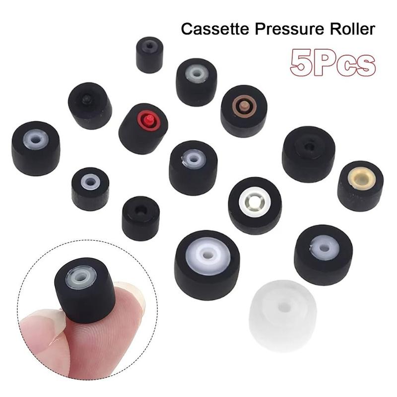 lecal 5 cái Bền bỉ Nhựa Con lăn áp lực băng cassette Cao su Với thiết kế Axis…
