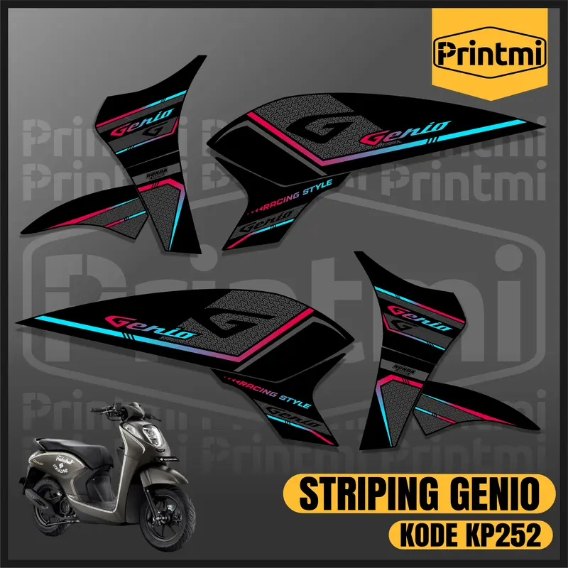 Striping Stiker Motor Honda Genio Variasi List Simple Modifikasi Keren Motorcycle Printmi KP252 0