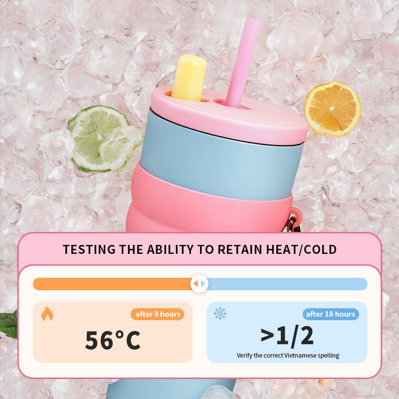 Cốc Đá, Dung Tích Lớn (700ML), Cách Nhiệt Và Làm Mát, Thép Không Gỉ 316, Có Ống Hút, Thích Hợp Cho Văn Phòng, Thiết Kế Nữ Sinh, Cốc Nước Giá Trị Cao, Lý Tưởng Cho Mùa Hè, # Cốc Nước # Cốc Giữ Nhiệt 4