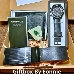 Hadiah hampers box kotak paketan kado cowo cowok spesial ulangtahun anniversary wisuda Totebag jam dompet aksesoris konvensional pria