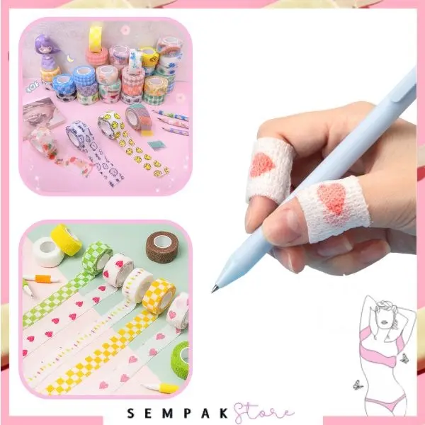 SS Finger Tape Wrist Tape Protective Perban Pelindung Jari Tangan Pembalut Jari Sport Tape Warna Warni Pita Perekat Jari Untuk Menulis Anti Kapalan