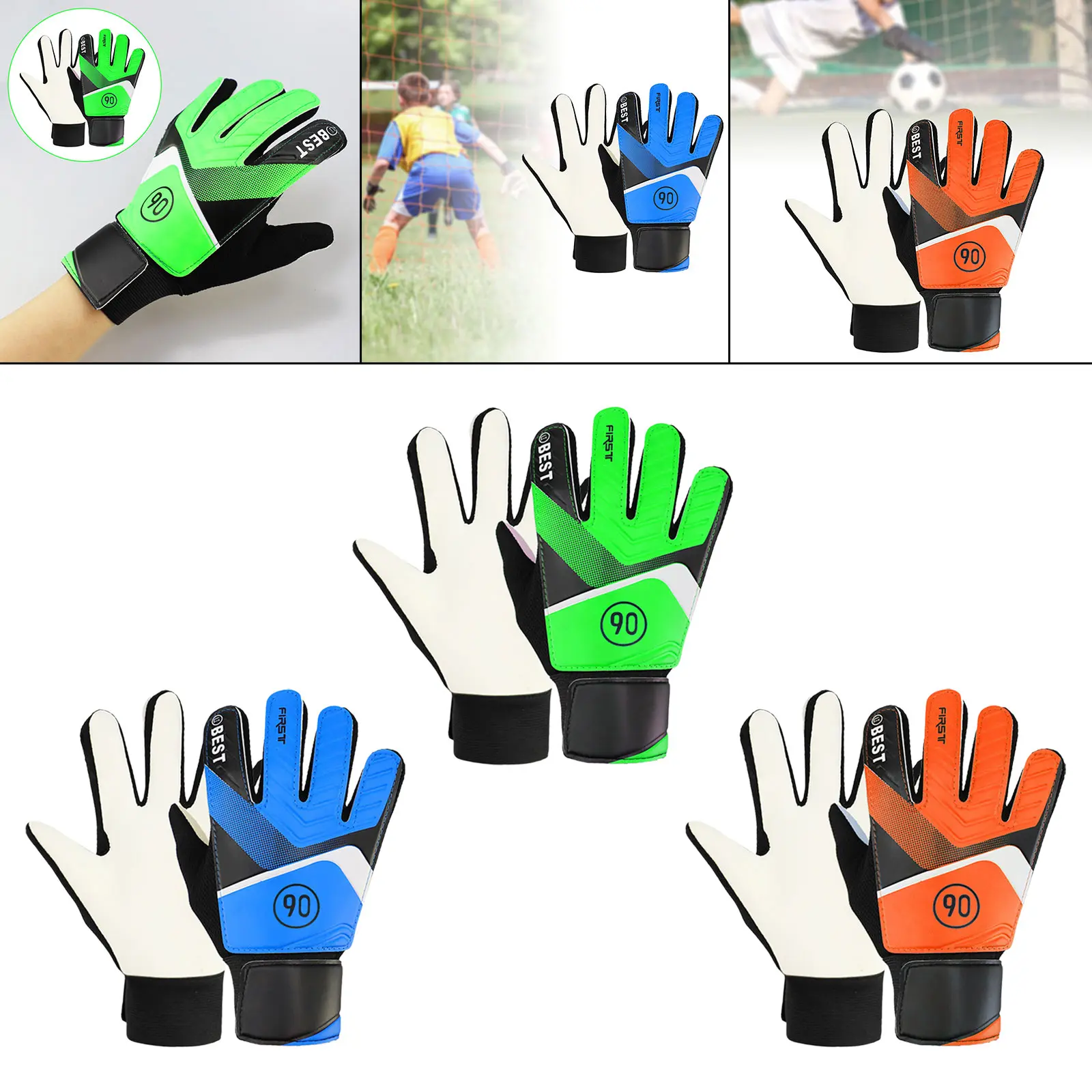 Găng Tay Thủ Môn, Găng Tay Thủ Môn, Thoáng Khí, Hiệu Suất Cao, Tập Luyện, Tay Cầm Mạnh Mẽ, Lòng Bàn Tay Cao Su Thoải Mái, Thích Hợp Cho Bé Trai Và Bé Gái, Thích Hợp Cho Các Trận Đấu