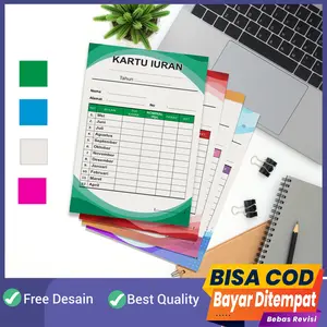 100 PCS KARTU IURAN / IURAN WARGA / IURAN SPP BULANAN
