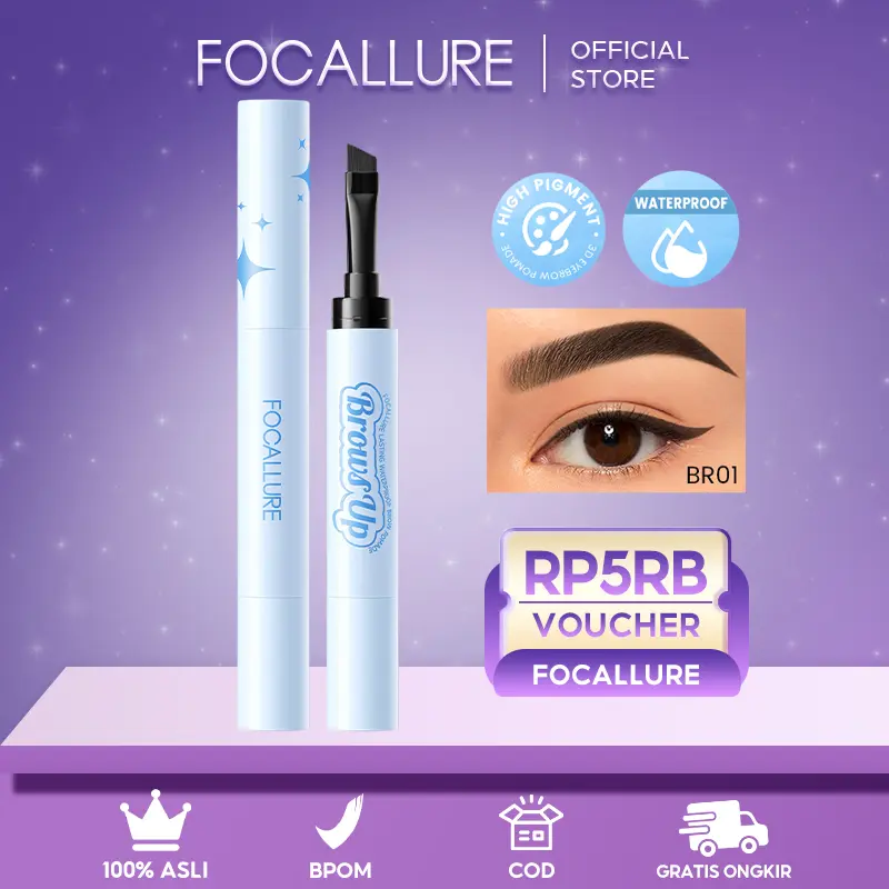 [Official] FOCALLURE Pro-stay No Smudge 3D Eyebrow Pomade Cream 2-In-1