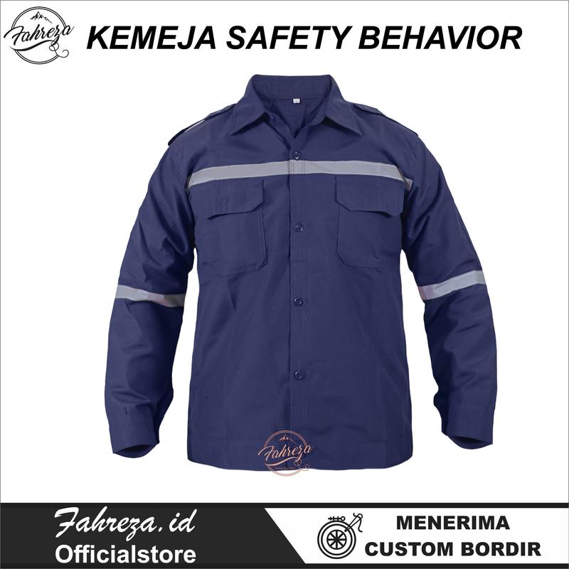 Kemeja Safety Lengan Panjang - Seragam Baju Kerja Proyek Lapangan 6