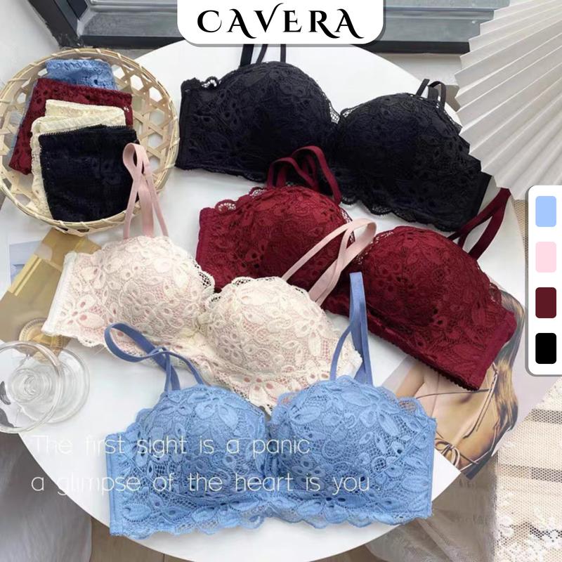 Áo bra ren nâng độn ngực không gọng mút bàn tay 1,8cm đúc masage êm ái cho bầu ngực của nàng A5464 Kem Nữ