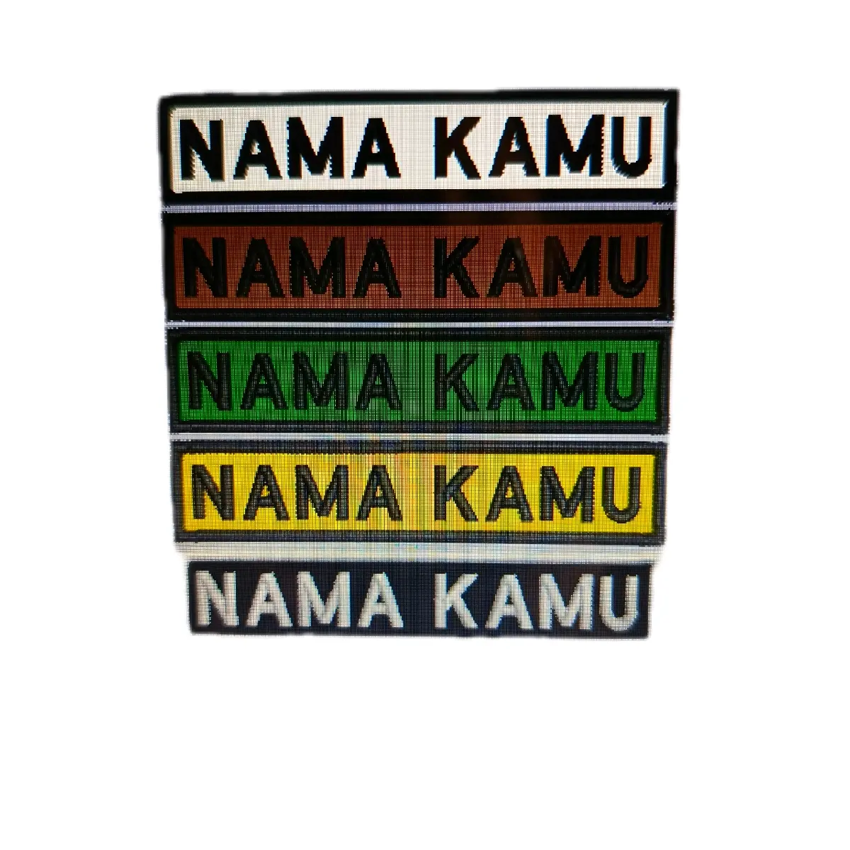 Nametag/Emblem nama,bordir nama/nama siswa-siswi/
