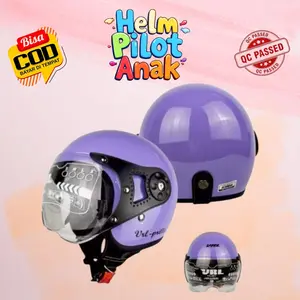 Helm Bogo Anak Ungu Pilot Junior 4-12 Tahun SNI Motorcycle ABS