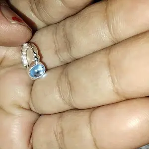 【Aylee】Anting Aquamarine Berkilau Perak Sterling untuk Anting Lubang Telinga Anti-Alergi Siswa Wanita Earrings Y196