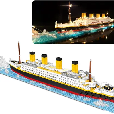 Large newest Titanic model block set,1333 pieces-k^sg